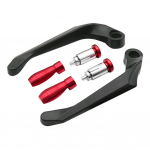 1 Pair Universal CNC Aluminum Alloy Motorcycle Brake Clutch Levers Protection for 7/8 inch Handlebar Motorcycle Modified punane