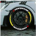 Permanent Auto Tire Wheel Stickers Lettering Car Tuning Universal 3D PVC Joined Tire Decoration Sticker for 4 tires style11