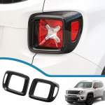 Auto tagumise tagatule lambi dekoratiivkate Jeep Renegade 2016 2017 2018  2022 Lambi kate V&auml;lised tarvikud Black 2PCS