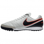 Nike Tiempo Genio 2 Nahast TF Mugavad Pehmed Kunstmuru libisemiskindlad Vastupidavad Jalgpallikingad Meeste jalgpallikingad Valge 819216-001 46