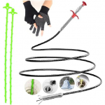 62inch Drain Clog Remover Toilet Snake Plumbing Snake Grabber Reacher Tool wi