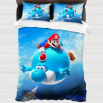 M&auml;ng Yoshi&rsquo;S Island Tekikate Padjap&uuml;&uuml;r Voodipesu Komplekt T&auml;iskasvanud Poiss T&uuml;druk Magamistoa Kaunistus Lapsed &Uuml;ksik Kahekordne Suur Suurus EU Single(135*200cm)3pcs