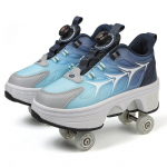 Wheel Rampage Kingad Kiiruisutamine Rulluisud Double Row Popping Deformation Shoes Rulluisud Meeste ja naiste ratastega kingad 34
