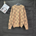 GU unisex lai žakardkootud villane kampsun - &uuml;mmarguse kaelusega pikkade varrukatega pullover Medium