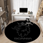 1 tk Scania logo &uuml;mmargune kontosimatt - t&auml;iuslik kontori v&otilde;i t&ouml;&ouml;toa sisekujunduseks, masinpestav, libisemiskindel alus, dekoratiivne p&otilde;randamatt 100cm gray
