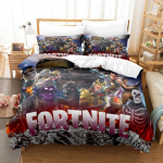 Fortnite Voodipesu Komplekt Tekikate 3D Prinditud Magamistoa Voodikate Voodipesu 2/3tk Anime Multikas Toa Kaunistus Laste J&otilde;ulukink US Twin(172*218cm)3pcs