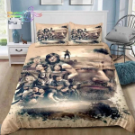 Walking Dead Daryl Dixoni tiibade m&auml;rk Voodipesukomplekt &Uuml;he-, Twin-, T&auml;is-, Queen-, King-suuruses Voodikomplekt T&auml;iskasvanud Poiste Magamistuba 3D-tr&uuml;kk EU Single(135*200cm)3pcs gray