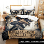 3D-prinditud Peaky Blinders Voodipesukomplekt Kahekohaline Twin King Tekikott Tekk Padjap&uuml;&uuml;r Poistele T&uuml;drukutele T&auml;iskasvanute Magamistuba EU Single(135*200cm)3pcs black
