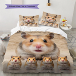 Hamstri ja Roti Muster Voodipesu Tekikott Komplekt Tekikoti Kate Padjap&uuml;&uuml;r Kodu Kaunistus Kingitus (1 * tekikott + 2 * padjap&uuml;&uuml;ri, ilma s&uuml;damikuta) 135x200cm beige