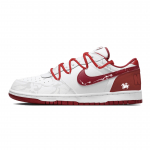 Nike Big Abrasion Resistant Breathable Low top Skateboard Shoes Men's Red White 355152-150(Team1820-2.0) 44.5