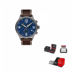 TISSOT Soko kollektsioon Kvartsmehhanismiga Meeste k&auml;ekell Kell 45mm Sinine sihver roostevabast terasest korpus Nahast rihm T116.617.36.047.00 Regular Watch Box