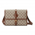 Gucci Interlocking Double G Logo Monogramm L&otilde;uend ja Nahk Messengeri kott Meeste &Otilde;lakott Pruun 745679-92TCG-8563 Basic Set (Bag+Dust Bag)