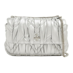 Tory Burch Kira Logo Teemantvolditud Metallik Napa Nahast Crossbody &Otilde;lakott Mini Naiste kotid H&otilde;bedane 142582-040 Basic Set (Bag+Dust Bag)