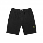 Stone Island S&uuml;gis/Talv22 &Uuml;hev&auml;rvilised Logoga T&otilde;mblukuga Taskutega Vabaaja L&uuml;hikesed P&uuml;ksid Meeste l&uuml;hikesed p&uuml;ksid Must 731564620-V0029 M
