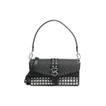 Michael Kors MK Greenwich Naelutatud Logoga Nahast Crossbody &Otilde;lakott Naiste kotid Must 30H1SGRL2B-001 Basic Set (Bag+Dust Bag)