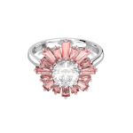 Swarovski Sunshine Mixed Cut Sun Roodiumiga kaetud Kuupmeetrilise Tsirkooniumiga S&otilde;rmus Naiste s&otilde;rmus Roosa 5642973 50