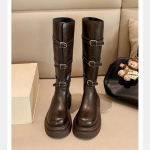 Uue stiili paksude talladega pikad saapad Naistele S&uuml;gis Talv R&uuml;&uuml;tlisaapad P&otilde;lvepikkused Pandlaga Kitsas ja k&otilde;rge s&auml;&auml;rega saapad Zapatos Mujer 35