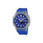 Casio G-Shock Hidden Coast Seeria Kuusnurkne &Uuml;li&otilde;huke Spordiveekindel Kvartsikell Naiste kellad Sinine GA-2100HC-2A Regular Watch Box,Blue Dial