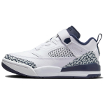 Jordan Spizike Slip Resistant Cushioning Low top Children's Basketball Shoes White Blue Kids' FQ3951-104 31 gray