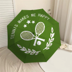 1 tk tennis happy Vihmavari-8-ribiline tugevdatud, automaatne avamine, kerge ja vastupidav, armas moodne aksessuaar &otilde;ues, rannas v&otilde;i igap&auml;evaseks kasutamiseks, Beach Umb