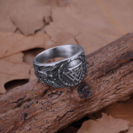 P&otilde;hjamaa m&uuml;toloogia Odin Valknut R&auml;hn Huginn Muninn S&otilde;rmus Viikingid Runic Totem Skandinaavia Amulett Ehted Punk Hip Hop S&otilde;rmus 13 gray
