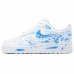 Nike Air Force 1 L&otilde;bus Graffiti Polsterdus Kerged Madalad Lauatennise Kingad Unisex Valge Sinine CW2288-111(Team241-) 44
