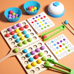 Puidust Montessori Klambriga Helmed M&auml;nguasi Peenmotoorika Treening V&auml;rvide Sorteerimine Sobitamine Varane &Otilde;ppimine Hariduslikud M&auml;nguasjad Lastele
