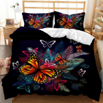 Liblikas Tekikate T&uuml;drukud Naised Kevadine Sinine Kuldne Liblikas Voodipesu Komplekt Loom Double Queen King Suurus Pol&uuml;ester Quilt Kate 135x200cm
