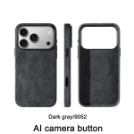 Ehtne Alcantara magnetiline &uuml;mbris iPhone 17 Pro Maxile, kate Magsafe'iga, nutika kaameranupu kaitsmed iPhone 17 Pro Maxile for iPhone17 Pro Max black