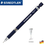 Staedtler 925 t&auml;ismetallist joonestusmehaaniline pliiats, 0,3/0,5/0,7/0,9/1,3/2,0 mm madala profiiliga professionaalseks visandamiseks ja tehniliseks joonistamiseks