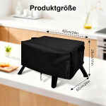 Cozze 90347 Pizzapliidi kate Veekindel Tolmukindel Tugev V&auml;listingimustesse Terrassipizzapliidi Kaitsekate Ainult PS62x62x28cm must