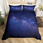Galaxy tekikottide komplekt 3D prinditud kosmoseteemaline voodipesukomplekt poisslapsele Galaxy Series Universe mustriga pol&uuml;estrist tekikott t&uuml;drukule 140cmx200cm
