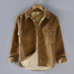 All-Match meeste s&auml;rk, paks vintage-mood Urban Simple rev&auml;&auml;ridega noorte lahtised kaubad, soojad &uuml;ler&otilde;ivad. L khaki