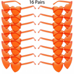 16/20 paari armsaid s&uuml;damekujulisi p&auml;ikeseprille Moodsad raamideta &uuml;hev&auml;rvilised rannapuhkuse prillid Naistele Trendikad rave-dekoratsiooniga p&auml;ikeseprillid as picture shows
