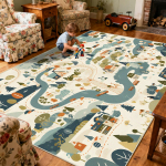 Laste simuleeritud tee suured vaibad kaunistus kodu tatami magamistoa vaip multifilmide kaunistus elutoa ala p&otilde;randamatt pestav pehme 120cm x 160cm