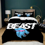 Mr Beast tekikate komplekt Voodipesu komplekt Tekikate V&auml;lk Kerge Kass Pehme 3 osa T&otilde;mblukuga EU Twin(135x200cm)&set