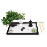 Mini Zen Aia Komplekt Meditatsioon & L&otilde;&otilde;gastus Laua Liivakunst Vastupidav Disain Kodu Dekoreerimise Esemed Festivali Kingitused (as the picture,32X20X2CM)