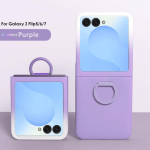 K&auml;epideme gradiendi sile &uuml;mbris Samsung Galaxy ZFlip 7 6 5 4 3 ZFlip7 FE ZFlip6 ZFlip5 ZFlip4 jaoks P&otilde;rutuskindel kaitsev PC-kaas Galaxy Z Flip5 white