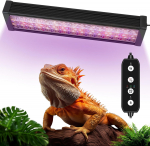 UVA UVB Roomajate Valgus, 15-tolline T&auml;isspektri LED Roomajate UVB Lamp Habekilpkonnadele, Kilpkonnadele, Geodekonidele, Kameeleonidele, Sisalikele, Madudele 36W must