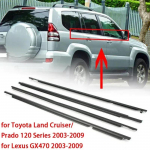 4 tk mustad autode k&uuml;ljeakna ilmastikuribad Toyota Land Cruiser/Prado 120 seeriale/Lexus GX470 2003-2009