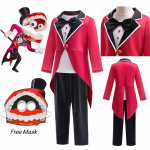 H&auml;mmastav Digitaalne Tsirkus Laste Cosplay Kost&uuml;&uuml;m Kuninganna Kost&uuml;&uuml;m Kloun 3tk Komplektid Digitaalne Pomni Rollim&auml;ngu Kost&uuml;&uuml;m Halloween 110cm