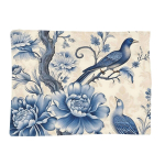 Sinine pajuk Blue Delft Chinoiserie Tekid Pehme soe flanellist visketekk Voodikate voodi jaoks Elutuba Piknik Kodu Diivan Size: 180*230cm, Weight: 280 GSM