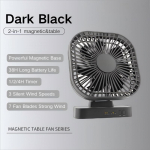 OPOLAR 5000mAh Laua Miniventilaator Magnetilise Alusega Kaasaskantav Isiklik USB V&auml;ike Ventilaator Vaikne Tuul must