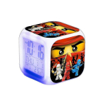(B)Ninjago 7 V&auml;rvilise Valguga LED Digitaalne &Auml;ratuskell Magamistoa Kaunistus Aja, Temperatuuri, Alarmi, Kuup&auml;evaga Lastekingituseks