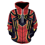 Marvel Spider-Man 3D Prinditud Huppar Unisex &Uuml;le suuruse Casual Dressipluus S&uuml;gis XS must