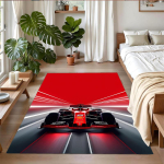 Libisemisvastane kristallveluurist p&otilde;randamatt, Scuderia Ferrari disainiga vaip siseruumidesse, elutuppa, magamistuppa, kodu kaunistamiseks 80cmx120cm