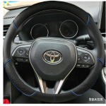 Toyota Rav4 Wildlander RAV4 LE AWD GTQ6440 Must kunstnahast k&auml;sitsi &otilde;mmeldud auto roolikattekate Autotarvikud blue round gray
