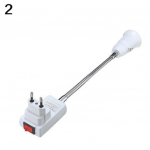 E27 LED-lambi lambihoidja painduv pikendusadapteri muunduri pesa EU Plug valge