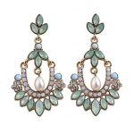 Naiste Lilled l&uuml;htrid K&otilde;rvar&otilde;ngad Akr&uuml;&uuml;list Rhinestone Faux Pearl Ear Stud Ehted