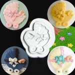 1 tk Armas beebik&auml;ru silikoonvorm Fondant koogivormid K&uuml;psetust&ouml;&ouml;riistad Cupcake Candy Clay Cake Deco
